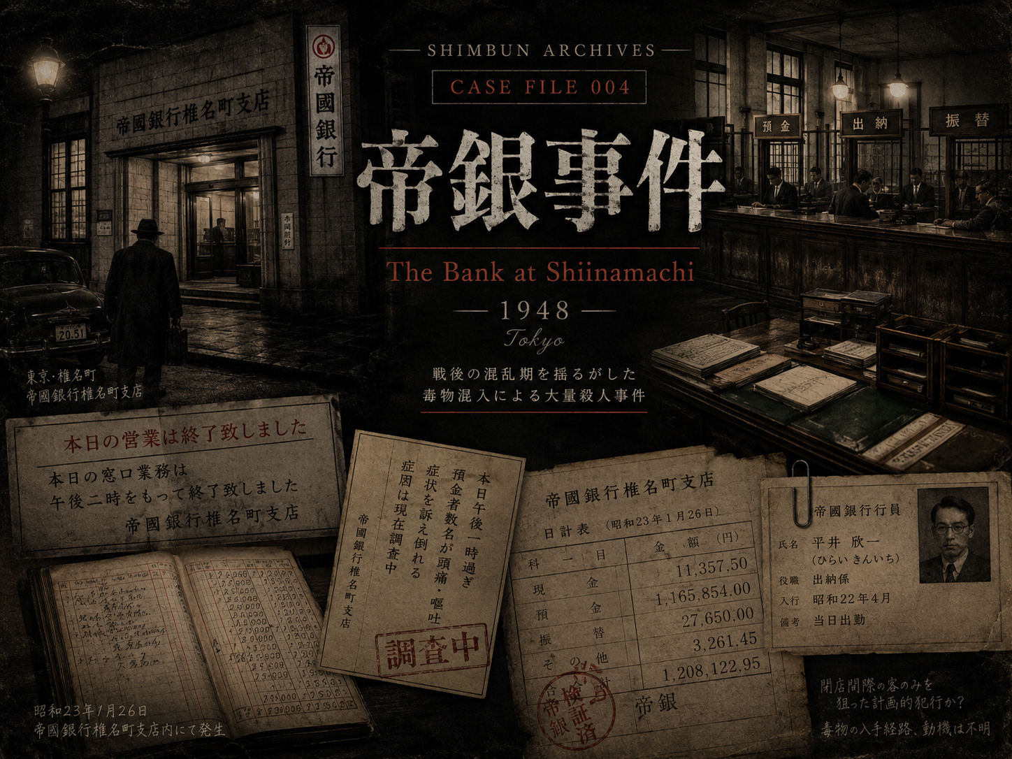 Archival-style image of the Imperial Bank Shiinamachi branch