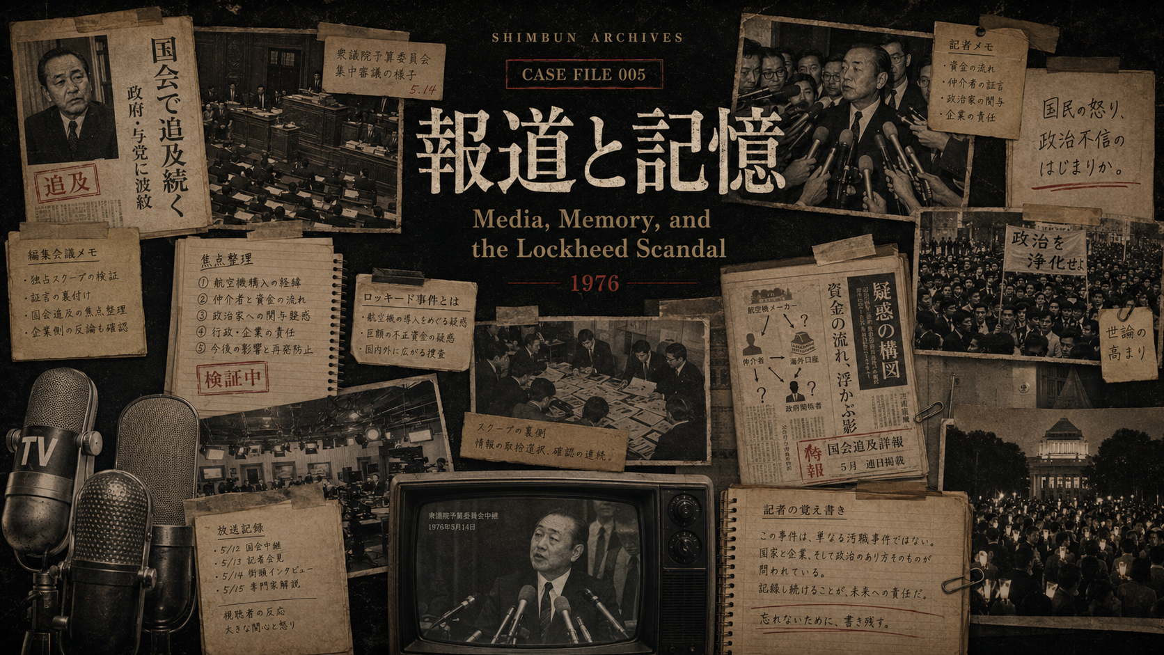 Media and memory collage for the Lockheed scandal