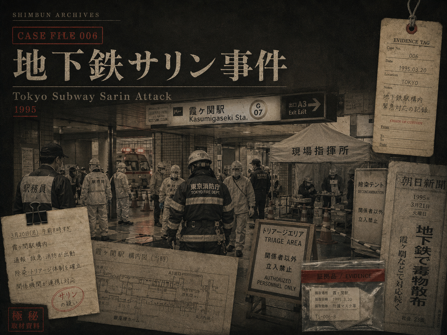 地下鉄サリン事件の救急対応を表現する画像