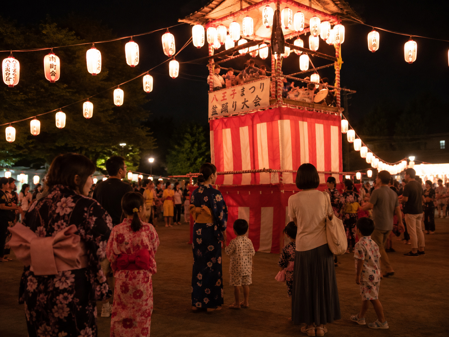 八王子の夏祭りと盆踊りのイメージ