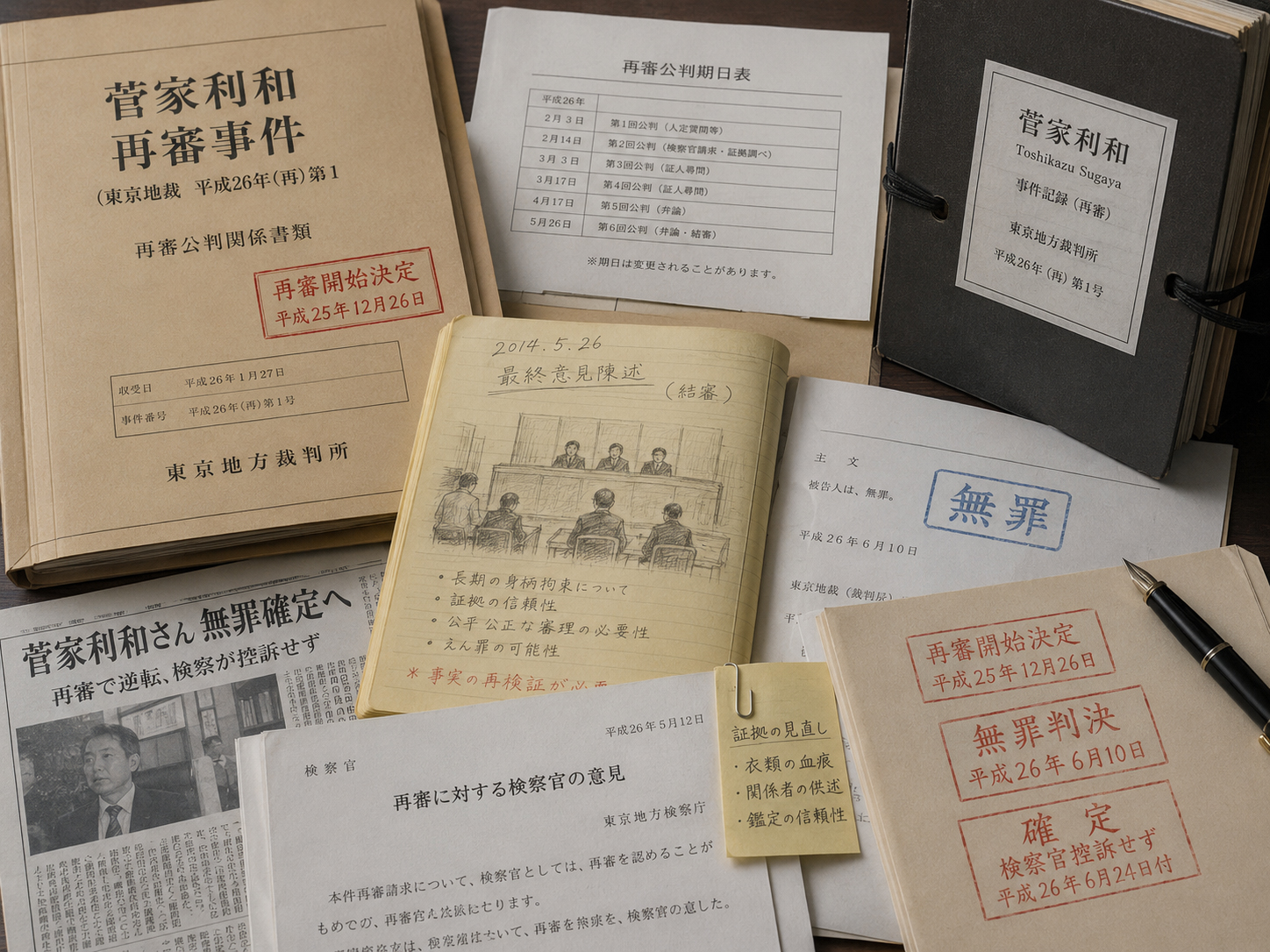 菅家利和さんの再審資料を表す画像
