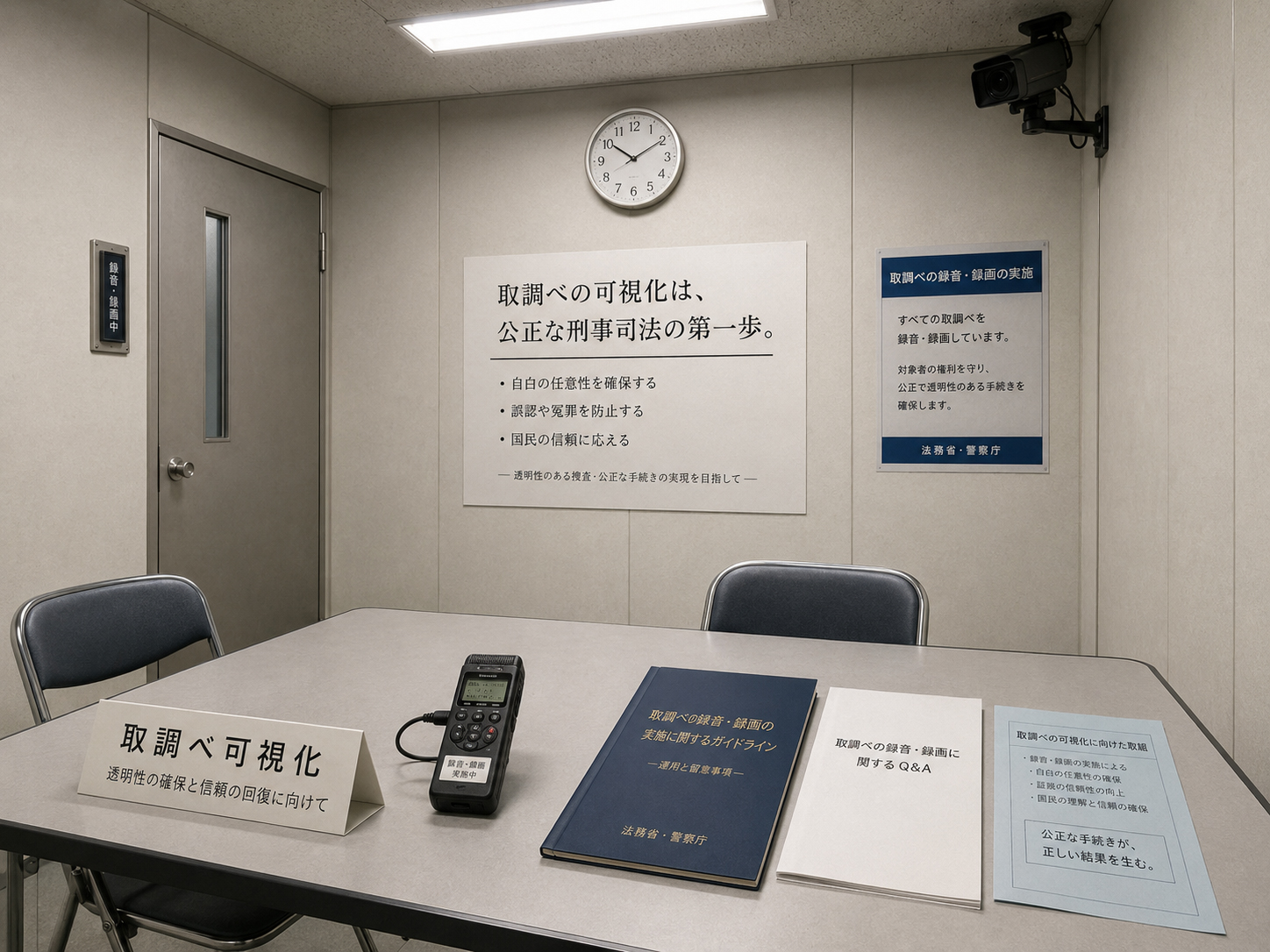 取調べの録音・録画。密室を減らすことは、冤罪防止だけでなく、真相解明のためでもある。