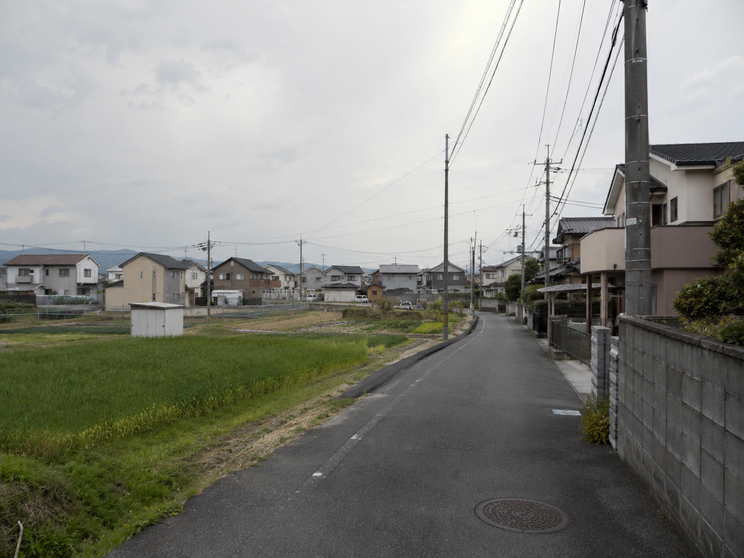 熊取町七山周辺の住宅地を表現した画像